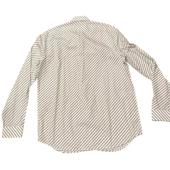 Diesel Penn Copy Graphic Sport Long Sleeve Linen Blend Button Up Shirt sz Large - Picture 2 of 5